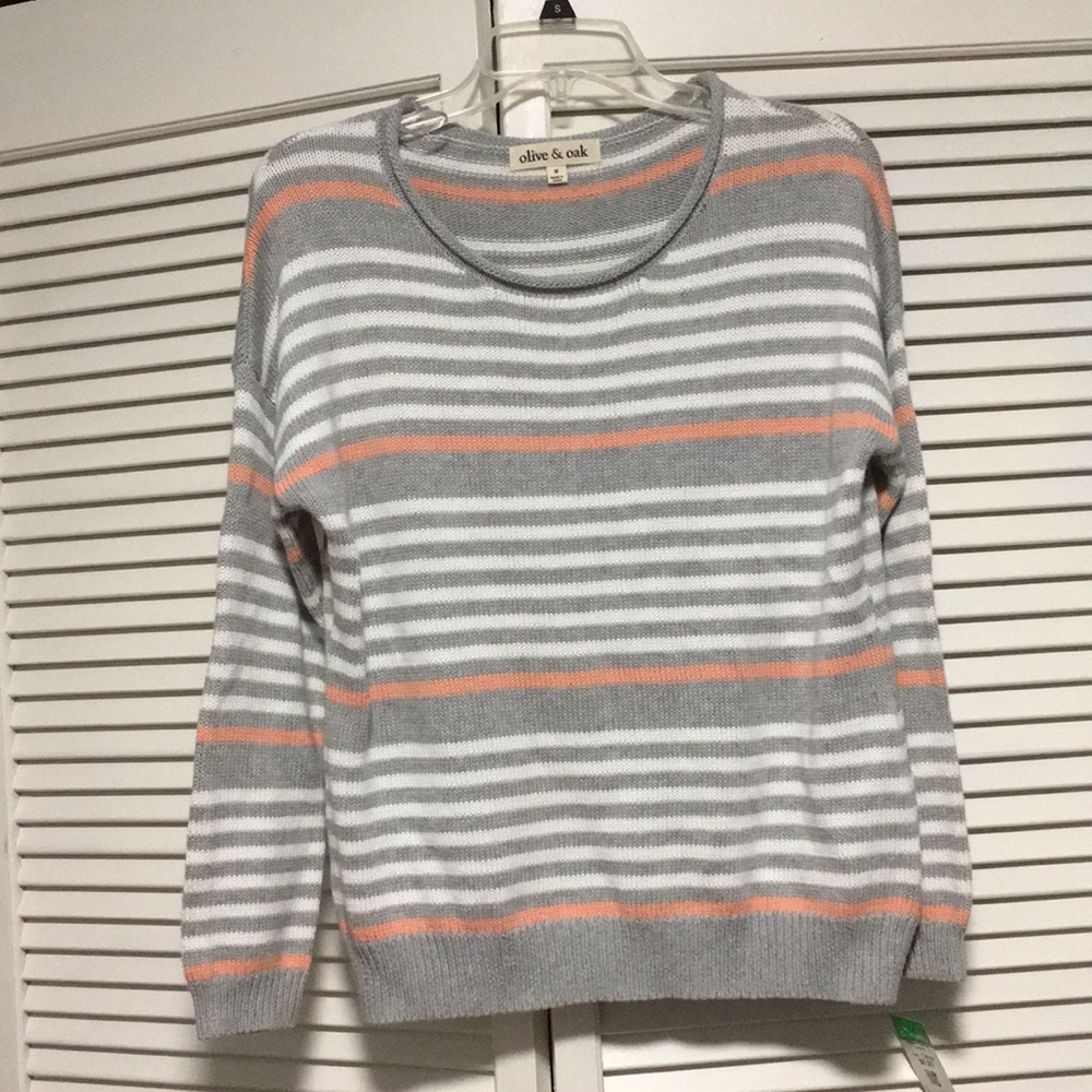 Olive & Oak Striped Cotton Sweater